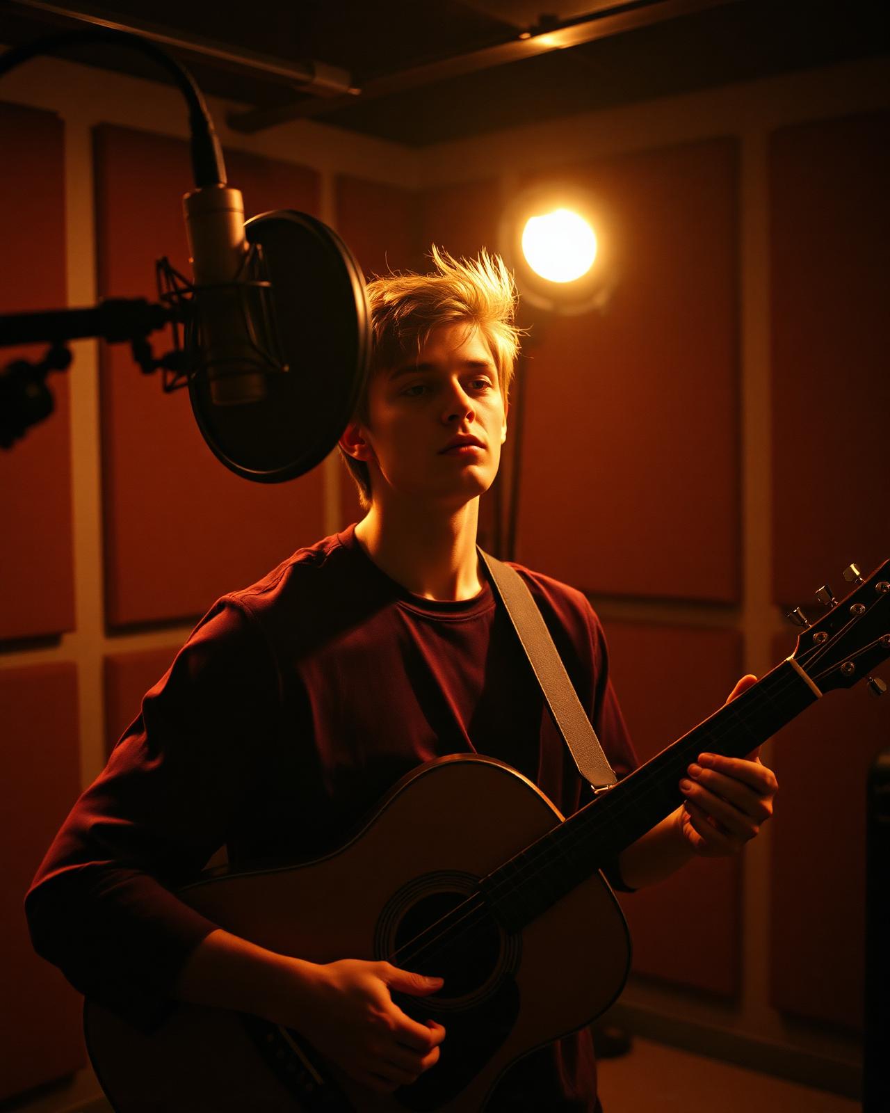 Featured artist in studio